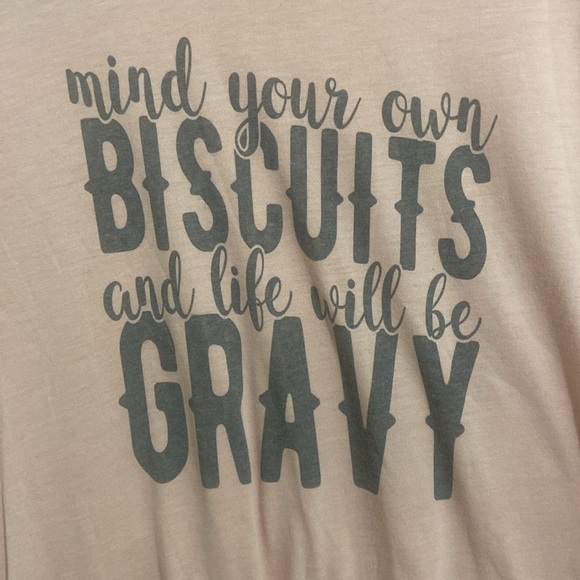 Peach t-shirt size medium Mind your own Biscuits - Picture 2 of 5